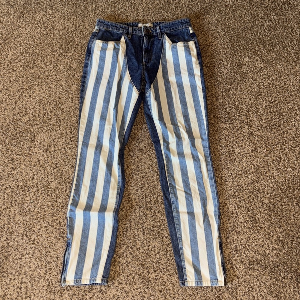 Guess X ASAP Rocky size 27 skinny striped jeans